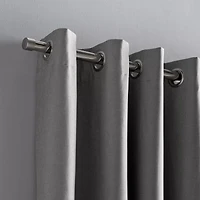 Light Grey Chambray Blackout Curtain