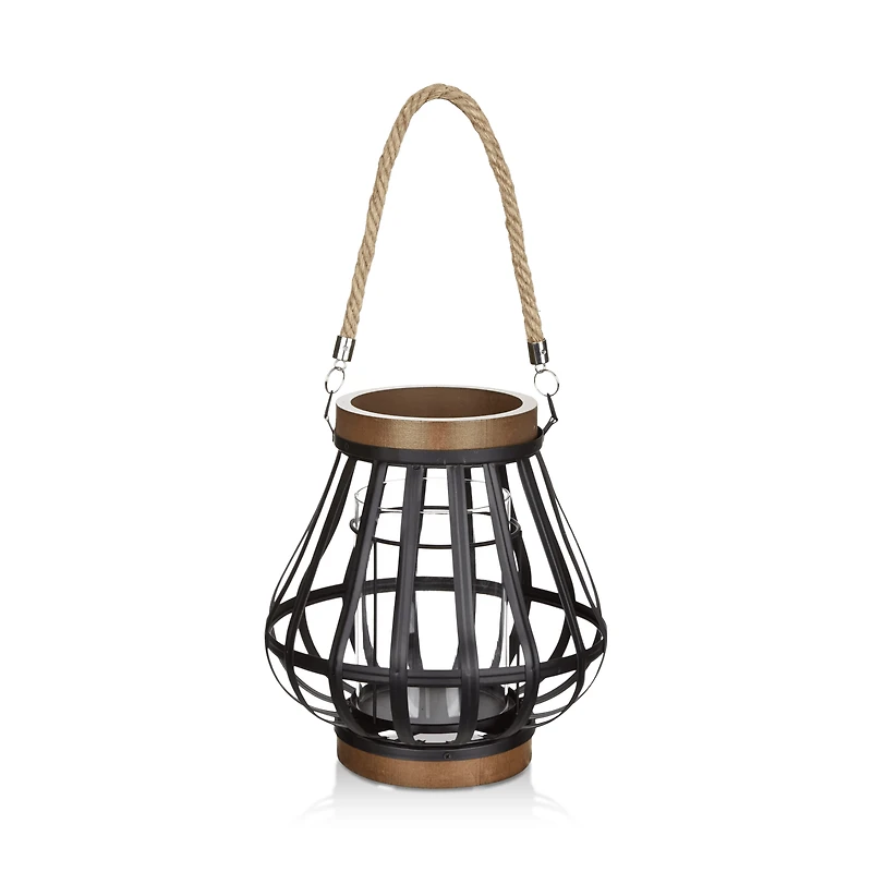 Wood-Like & Metal Lantern