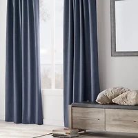 Blue Vence Blackout Curtain with Hidden Back Tab