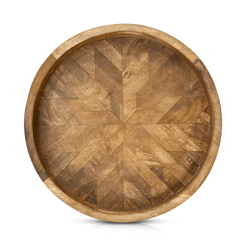 Round Mango Wood Tray