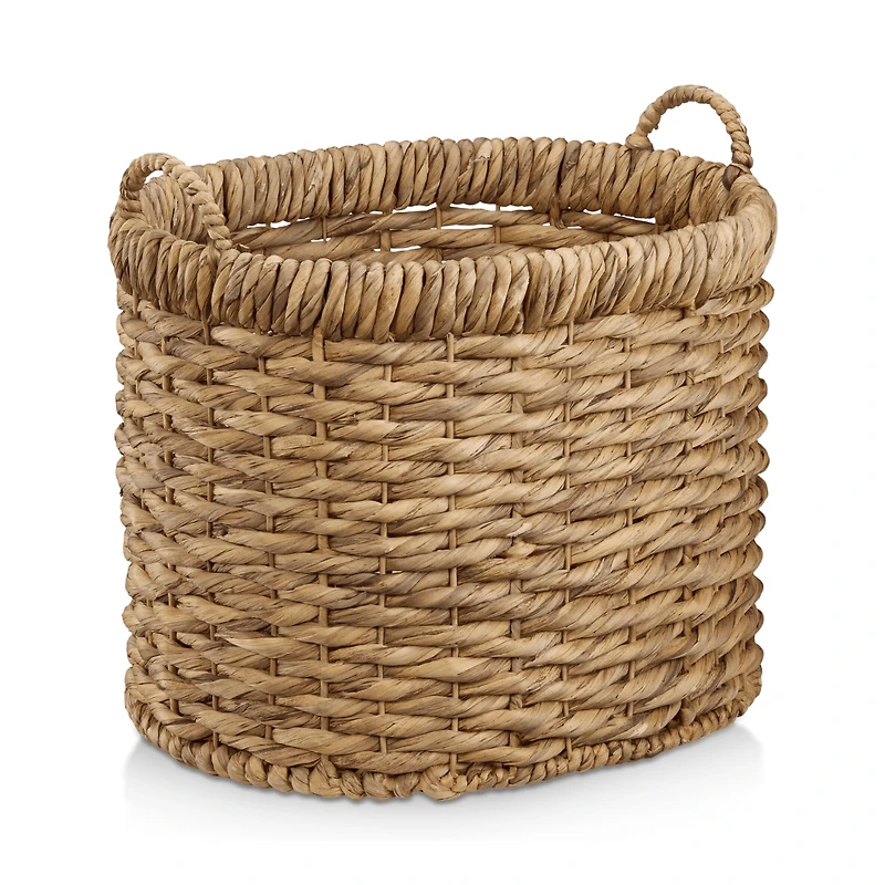 Natural Fiber Oval Storage Basket