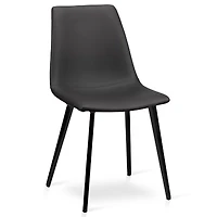 Faux Leather and Metal Dining Chair