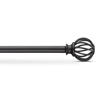 Black Coppola Curtain Rod Set - Diameter 25 mm