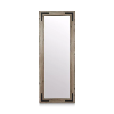 Wood and Metal Framed Mirror