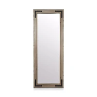 Wood and Metal Framed Mirror