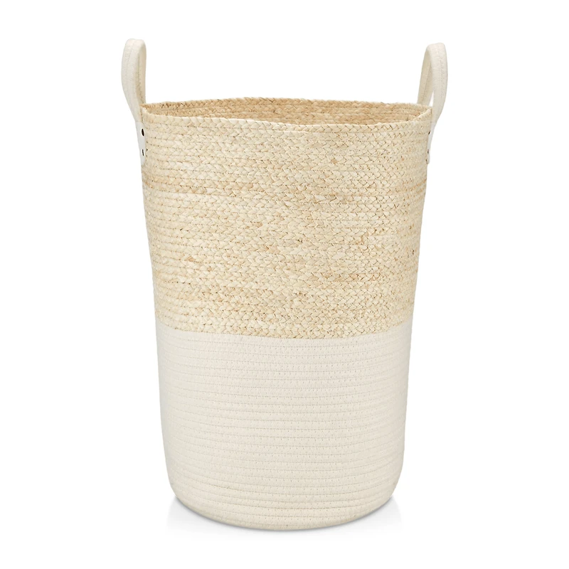 Corn Fiber and Cotton Rope Hamper