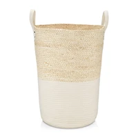 Corn Fiber and Cotton Rope Hamper