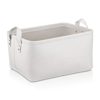 White Chita Storage Basket with Handles