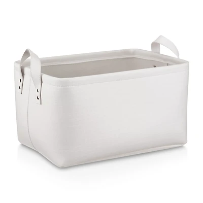 White Chita Storage Basket with Handles