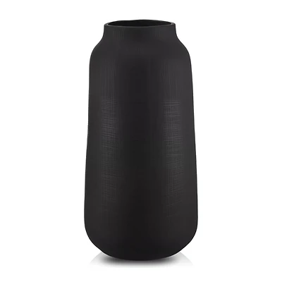 Black Textured Vase