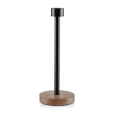 Wood and Iron Paper Towel Holder