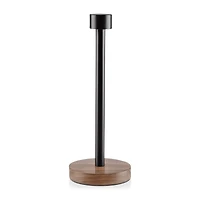 Wood and Iron Paper Towel Holder