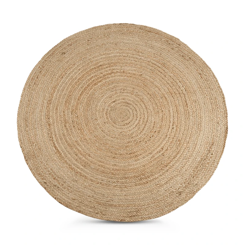 Round Solid Jute Rug