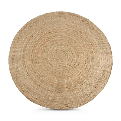 Round Solid Jute Rug