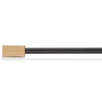 Rectangular Wood Curtain Rod Set - Diameter 13/16 mm
