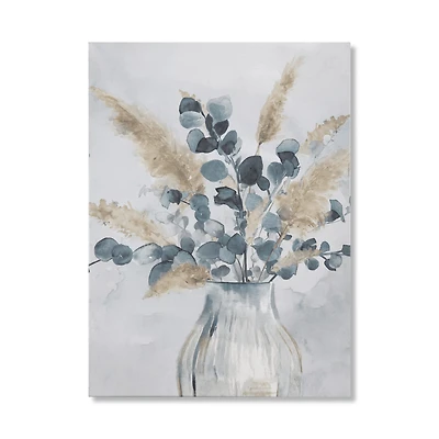 Eucalyptus and Pampas Watercolour Canvas