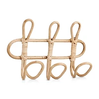 Set of 3 Rattan Hooks
