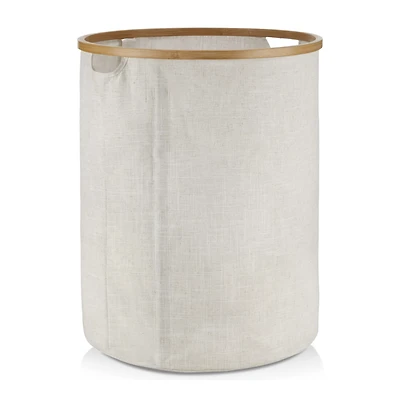 Beige Hamper with Bamboo Ring