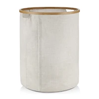 Beige Hamper with Bamboo Ring