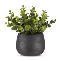 Artificial Plant in Striped Pot