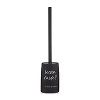 Black Toilet Brush With French Typography