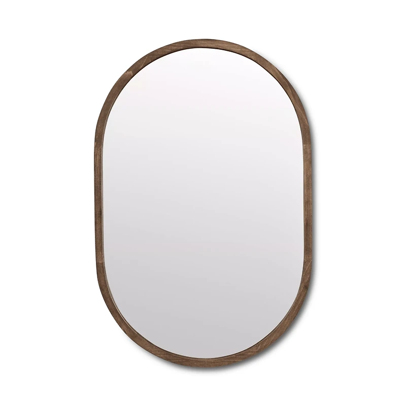 Wood Framed Oval Mirror