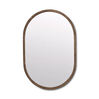Wood Framed Oval Mirror