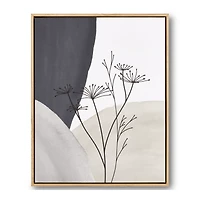Line Art & Abstract Stems Framed Canvas