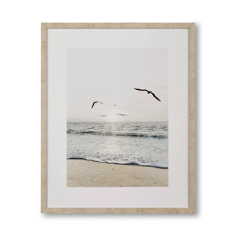 Morning at the Beach Framed Canvas