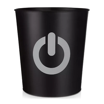 Black Waste Bin with Game Loading Print