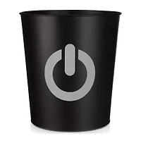 Black Waste Bin with Game Loading Print