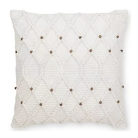Wendi Diamond Loops & Beads Decorative Pillow
