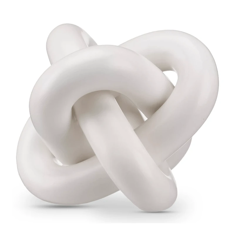 Abstract Knotted Ceramic Decorative Object
