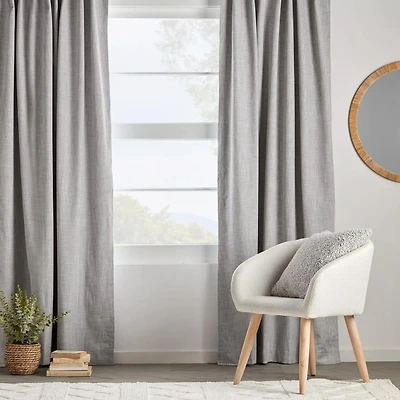 Light Grey Chita Back Tab Blackout Curtain