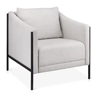 Metal & Fabric Accent Chair in Oatmeal