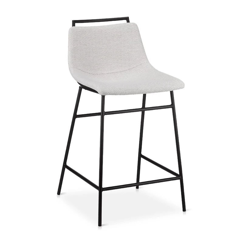 Fabric and Metal Counter Stool