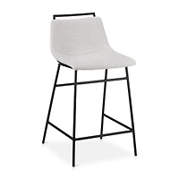 Fabric and Metal Counter Stool