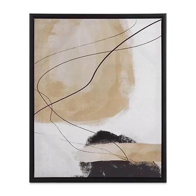 Abstract Blush Wave Framed Canvas