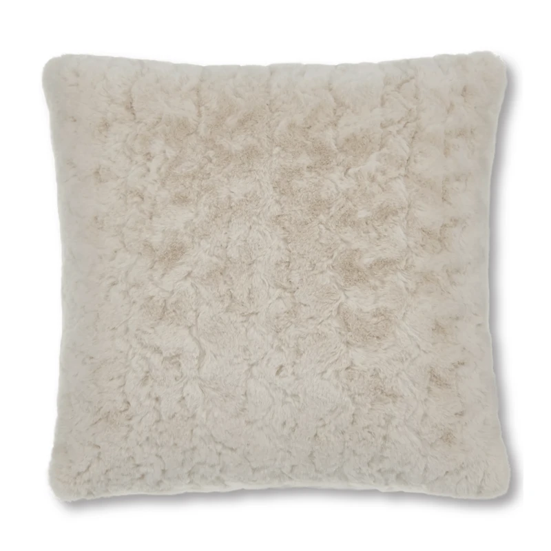 Oatmeal Sheep Faux Fur Throw Pillow