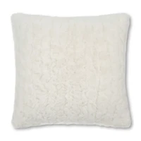 Off White Sheep Faux Fur Throw Pillow