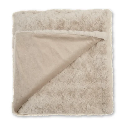 Oatmeal Sheep Faux Fur Throw