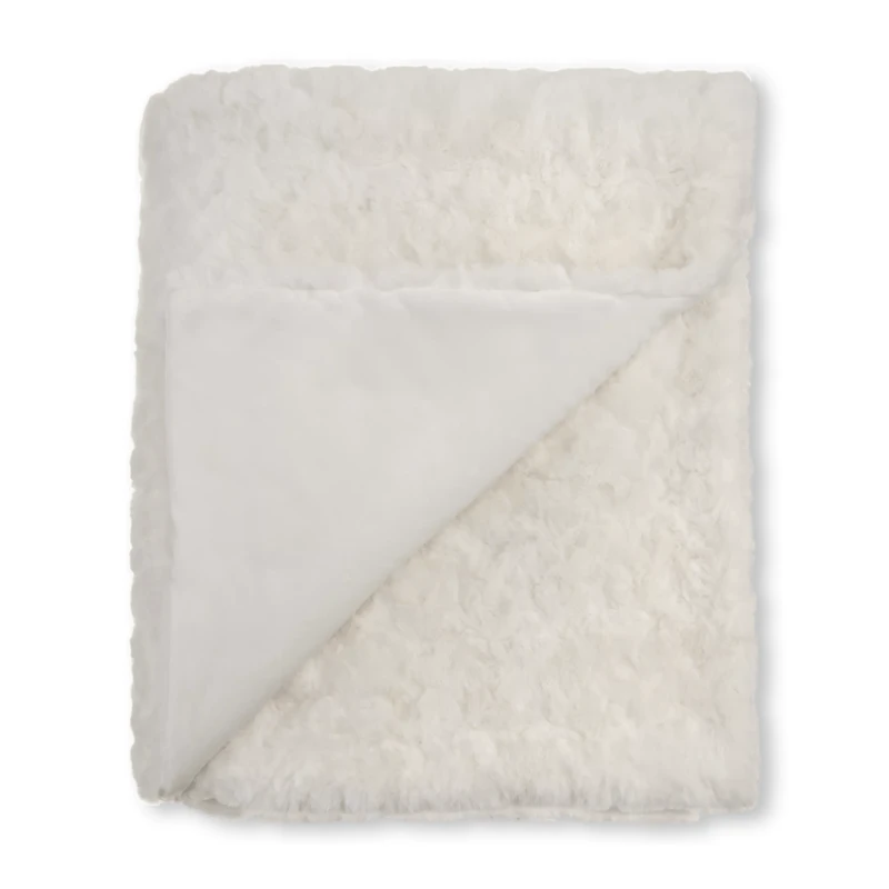 White Sheep Faux Fur Throw