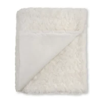 White Sheep Faux Fur Throw