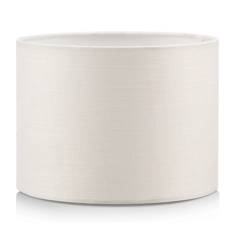 White Round Chita Fabric Lamp Shade