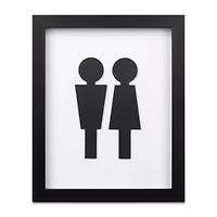 Man & Woman Silhouette Bathroom Shadow Box