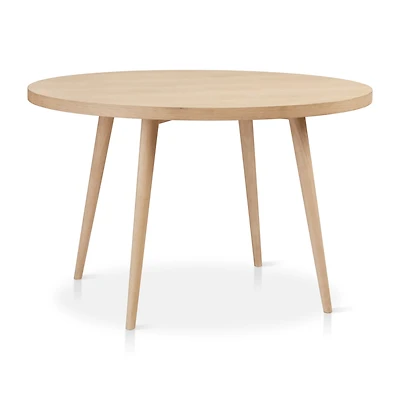 Natural Wood Round Dining Table