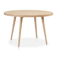 Natural Wood Round Dining Table
