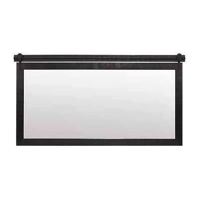 Black Wood Rail Mirror