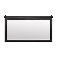 Black Wood Rail Mirror