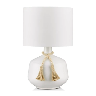Ceramic Table Lamp with Bead String